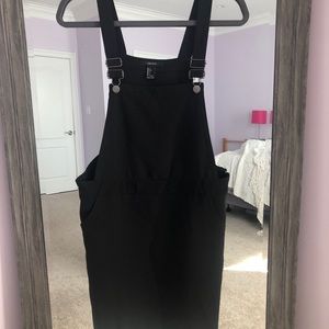 Black overall dress